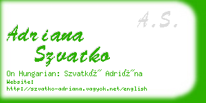 adriana szvatko business card